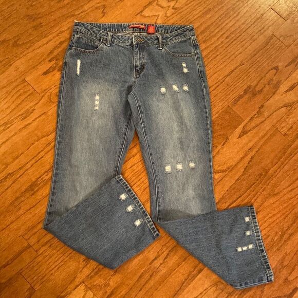 U. S. Polo association size 13/14 jeans, distressed, bellbottom - Picture 1 of 12